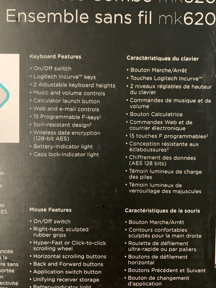 Logitech MK620 (Wireless Mouse & Keyboard Combo) New - Open Box