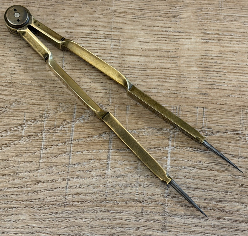 VINTAGE BRASS STANLEY DRAFTING NAVIGATION TOOL