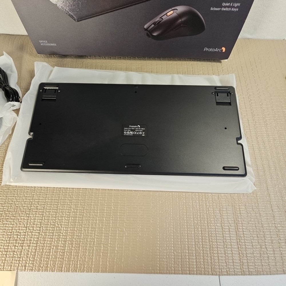 ProtoArc Wireless Keyboard and Mouse, KM60 Full-Size Bluetooth Keyboard Mouse