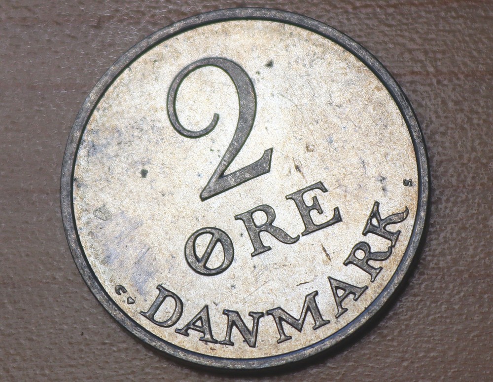 1970 Denmark 2 Ore Unc.