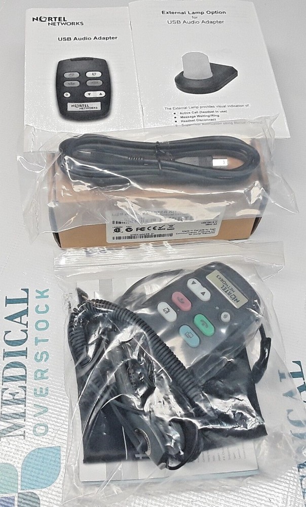 NORTEL USB AUDIO ADAPTER KIT W/MONAURAL HEADSET - NEW