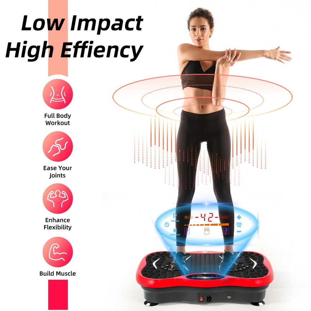 Vibration Plate Exercise Vibrating Platform Music Whole Body Workout Bluetooth