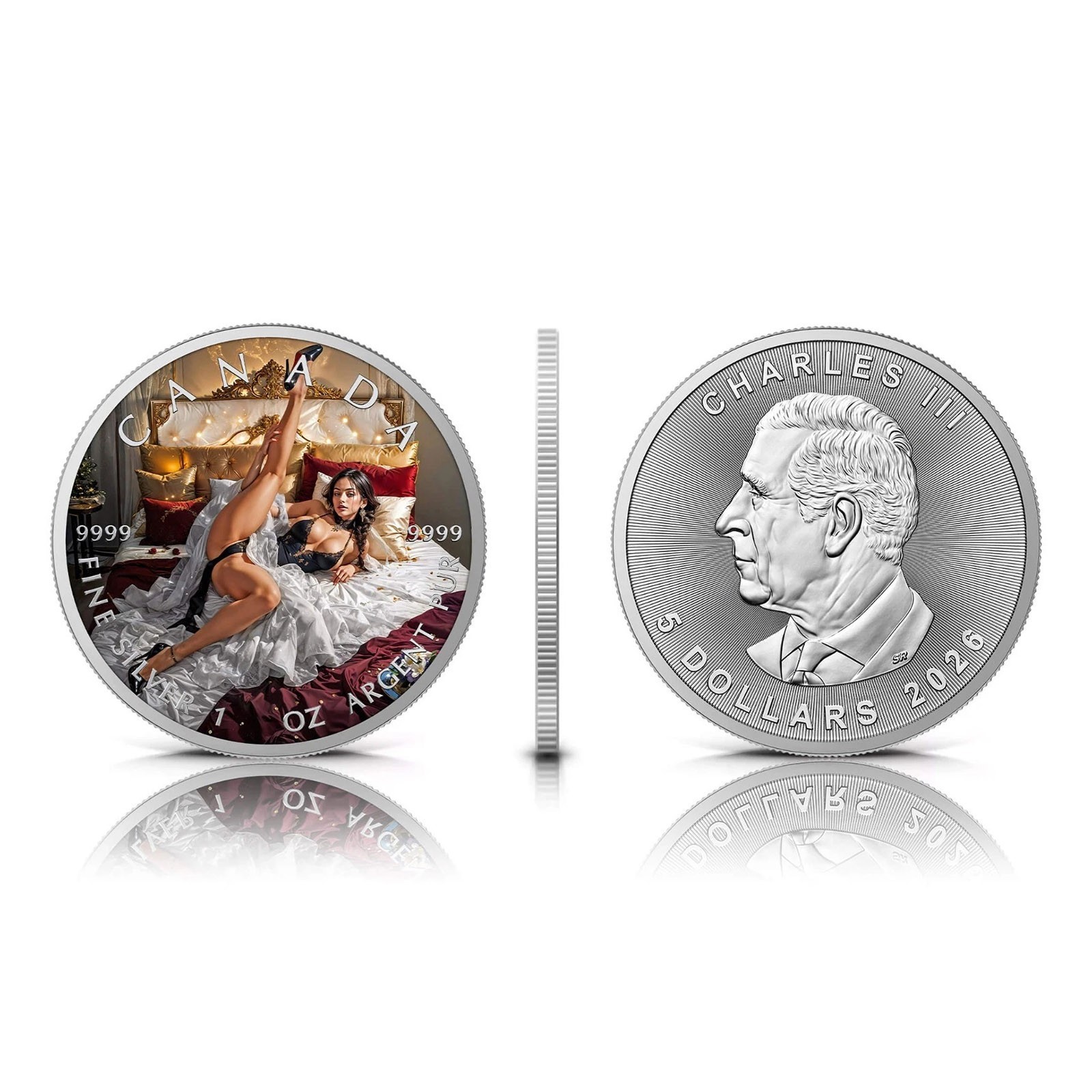 Canada 2026 Still Flexible? Naughty Sexy Temptation Silver-plated coins