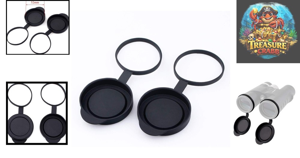 Scratch-Resistant Objective Lens Caps for 52-53mm Binoculars - Dustproof Design