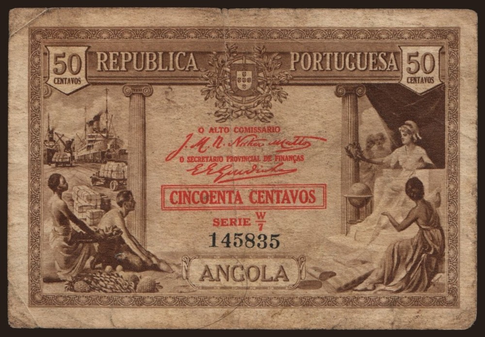Angola - 1923 - 50 Centavos - VG" #CO8234