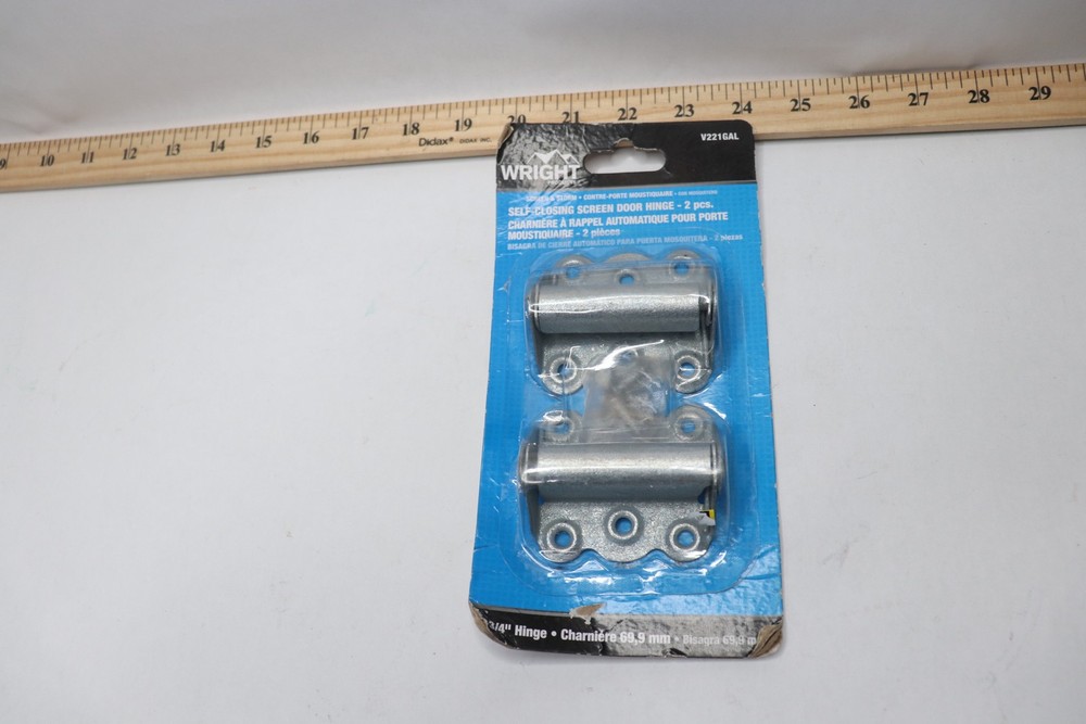 (2-Pk) Wright Self-Closing Hinge Galvanized 2-3/4" V221GAL