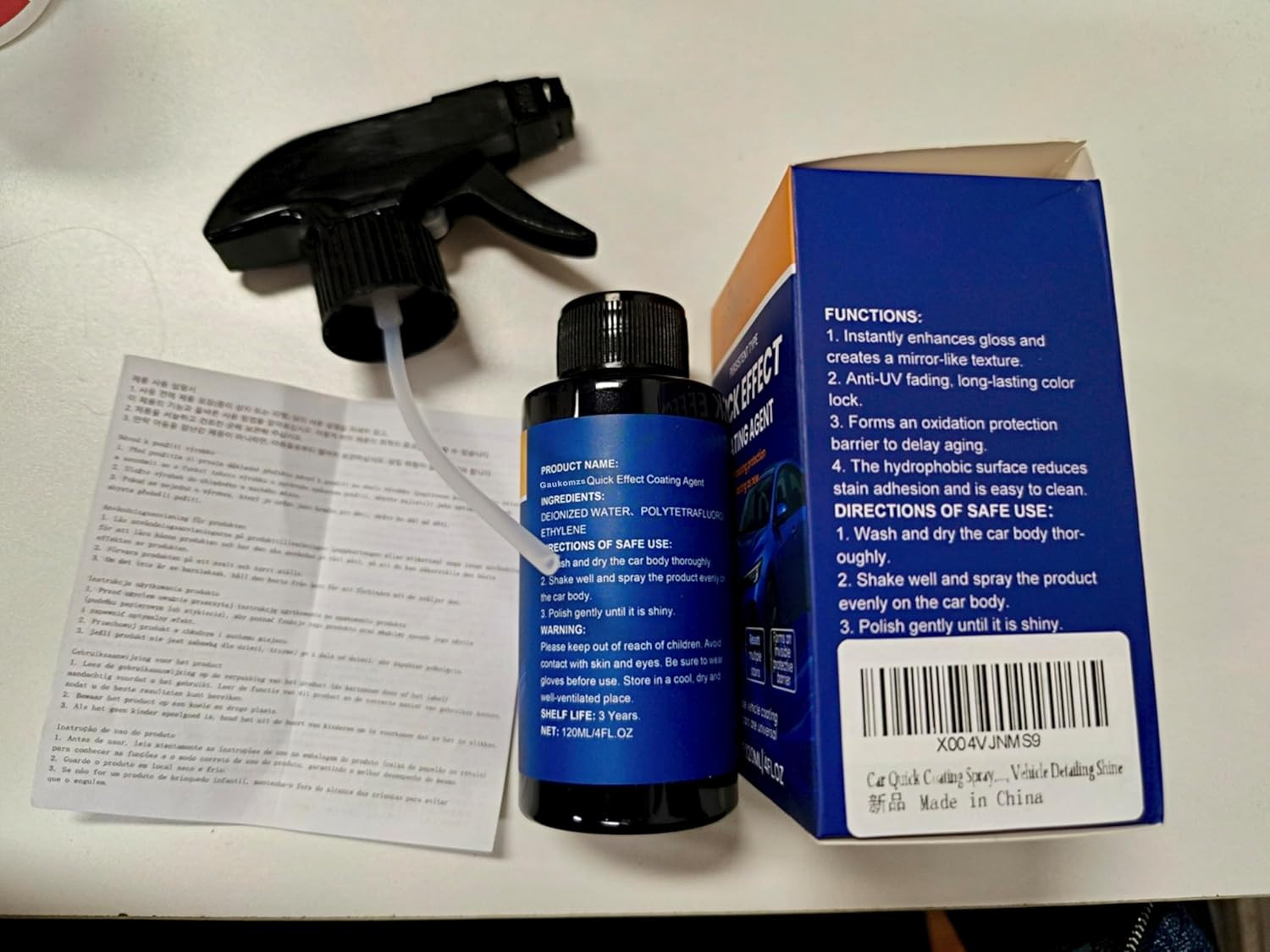 Car Quick Coating Spray, 2-Pack, Advanced Paint Protection, Vehicle Detailing Sh