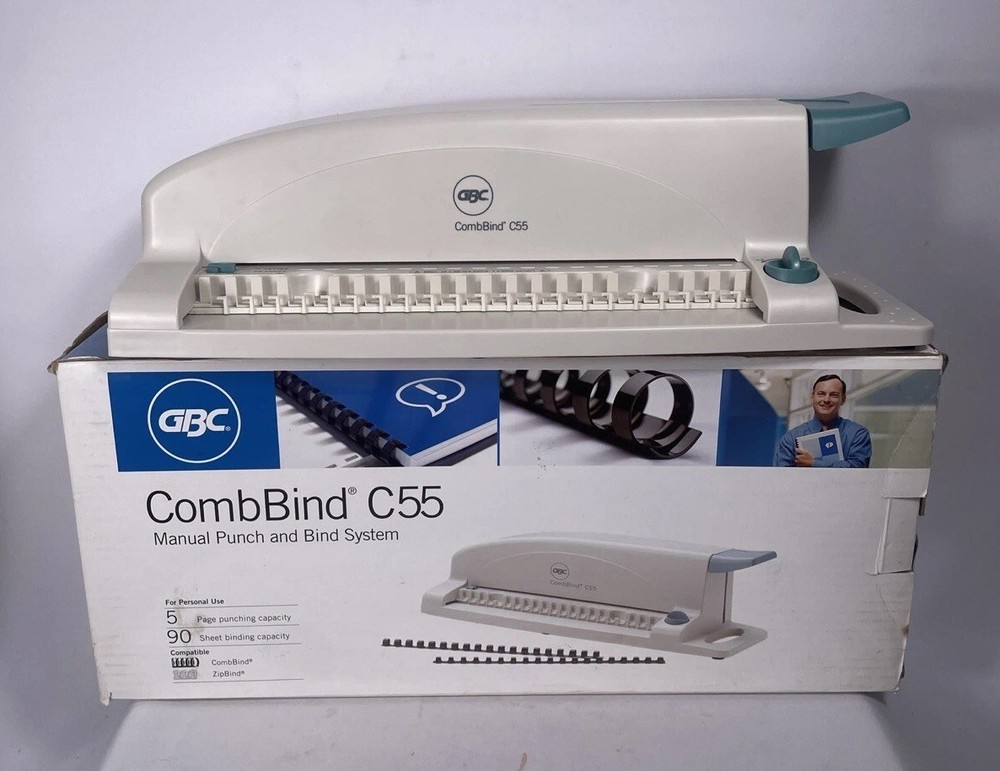 GBC CombBind C55 Manual Punch & Binding Machine w/ Box Office Document System
