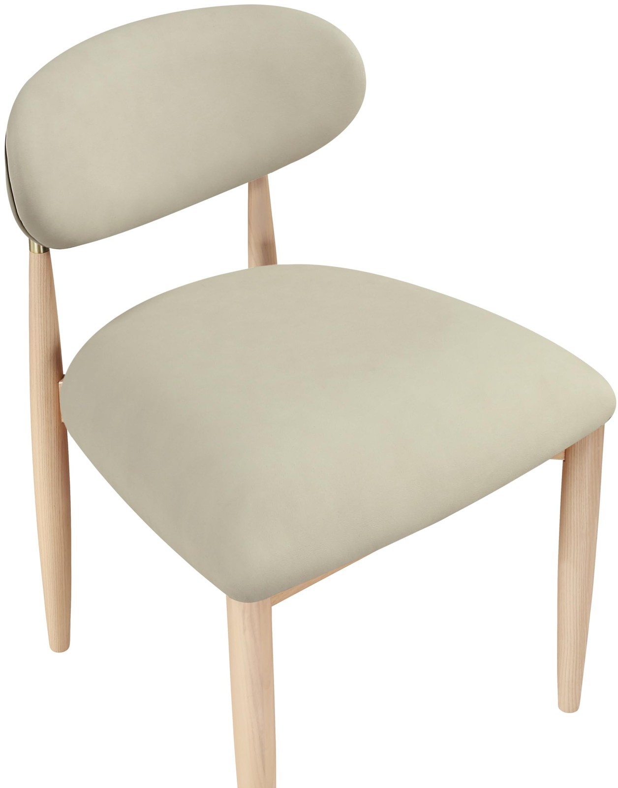 Meridian Furniture Riccio Taupe Vegan Leather Dining Side Chair (Set of 2) -m