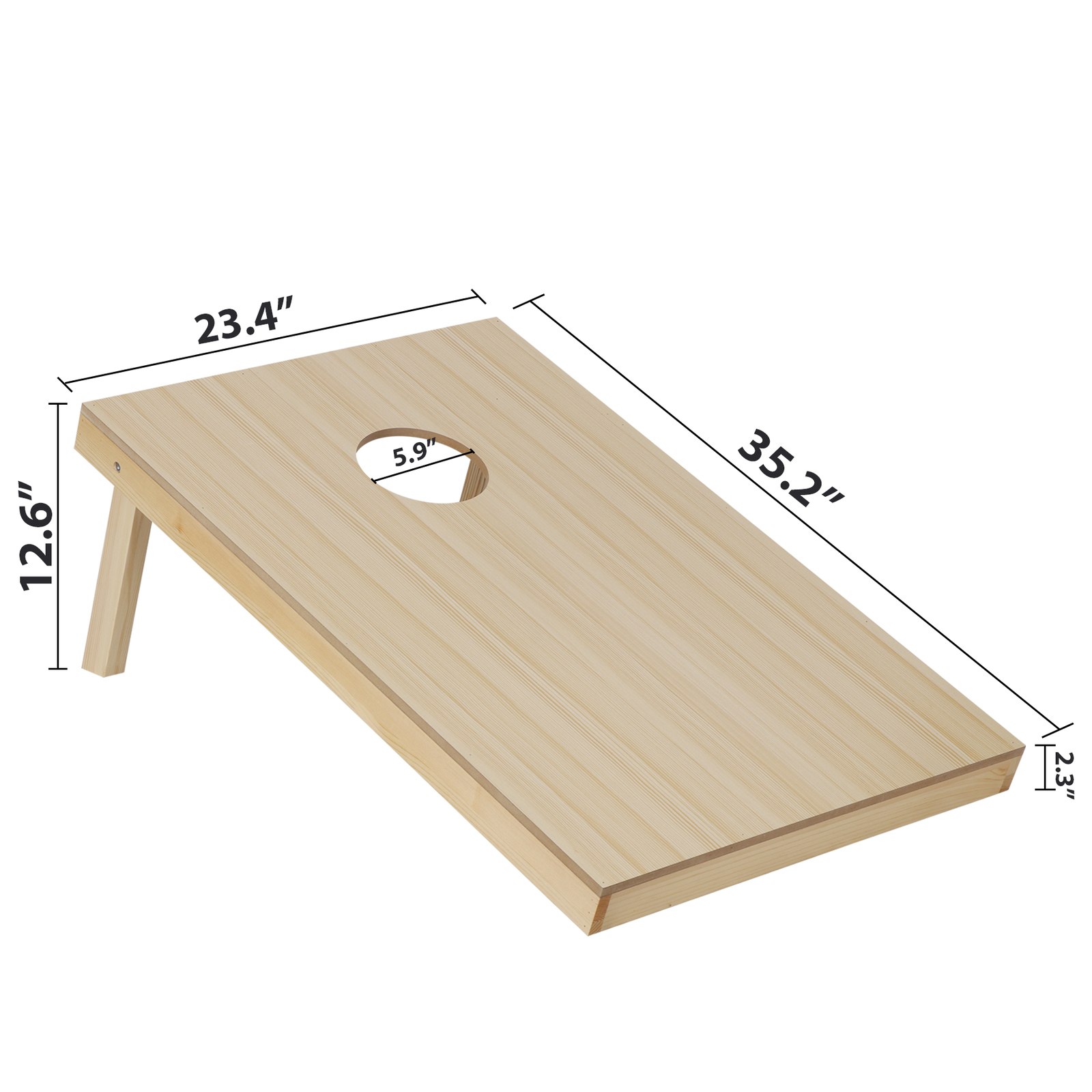 Cornhole Game Set 3x2FT Classic Size Wood Cornhole Boards 8 Bean Bags w/ Case