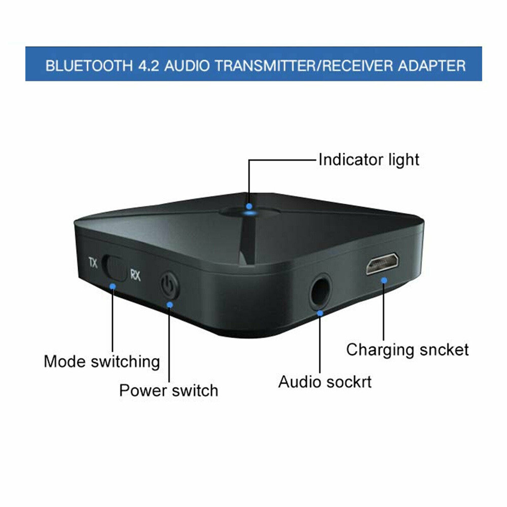 2in1 Bluetooth Transmitter Receiver Wireless Adapter TV Home Stereo A2D PAudio