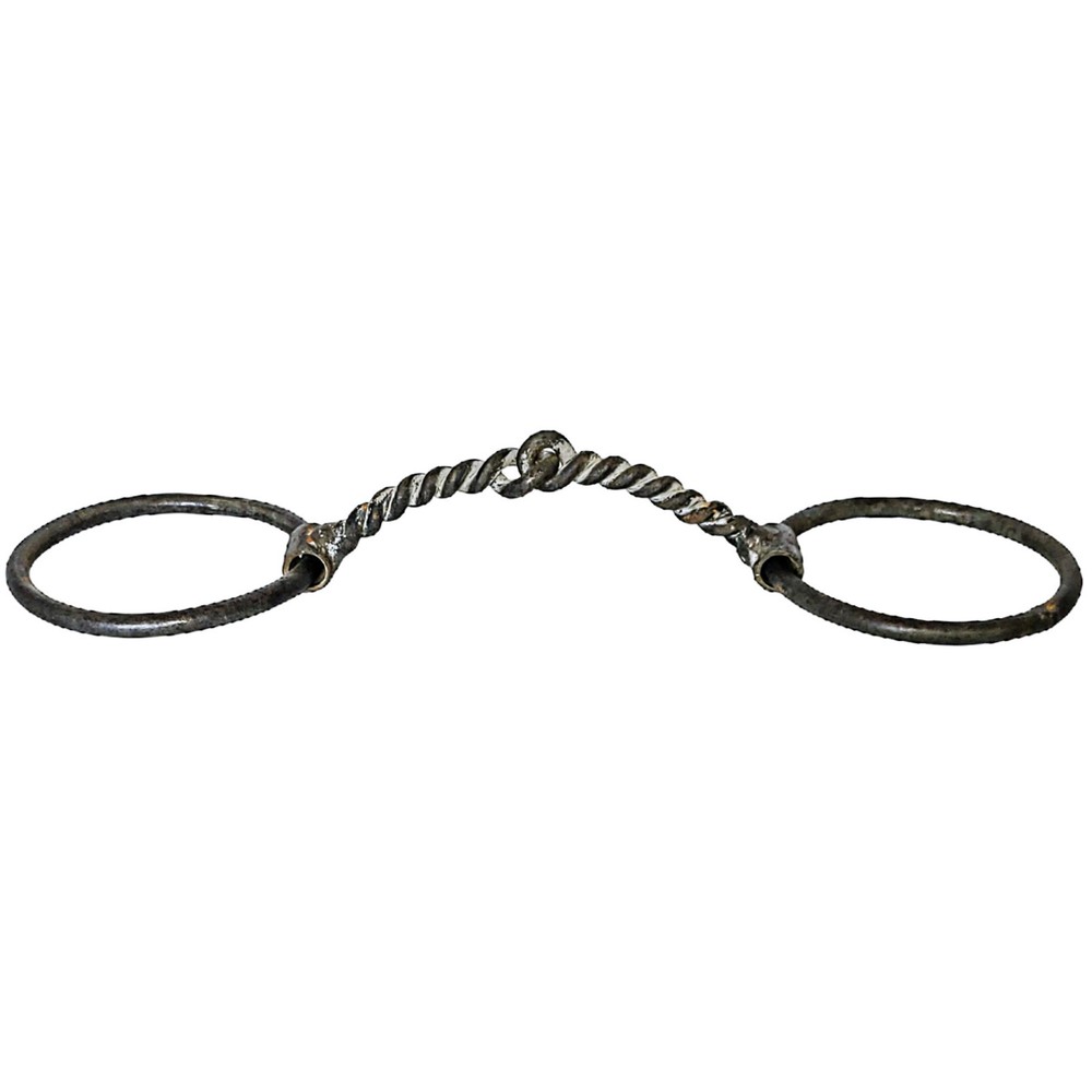 Rod Teuscher RT Marked USA Sweet 3/8 Diameter Twisted Wire Ring Snaffle Bit