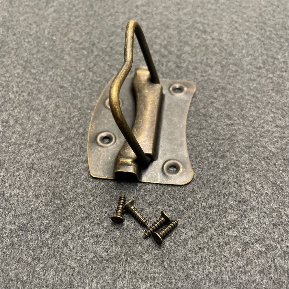 1-1/2" x 2-1/8" Pull for Box Antique Brass