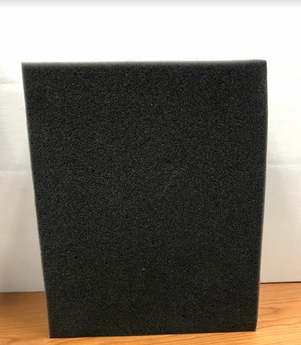 2 Firm High Density Charcoal Foam Blocks for Packing Shipping 12" x 9.5" x 4.5"