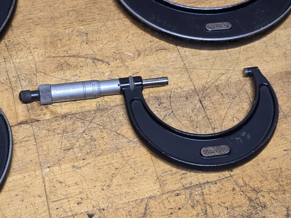 Starrett 2-6" Micrometer 4 Piece Set Ratchet Stops