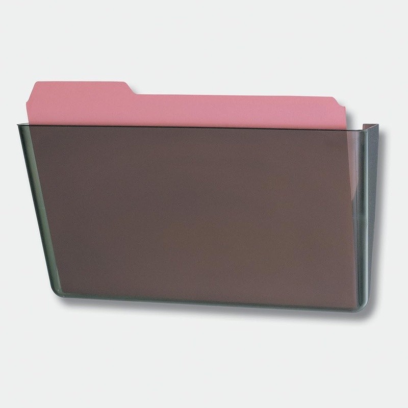 Wall Mount Plastic File Organizer Storage Rack Letters Documents Clear Design US
