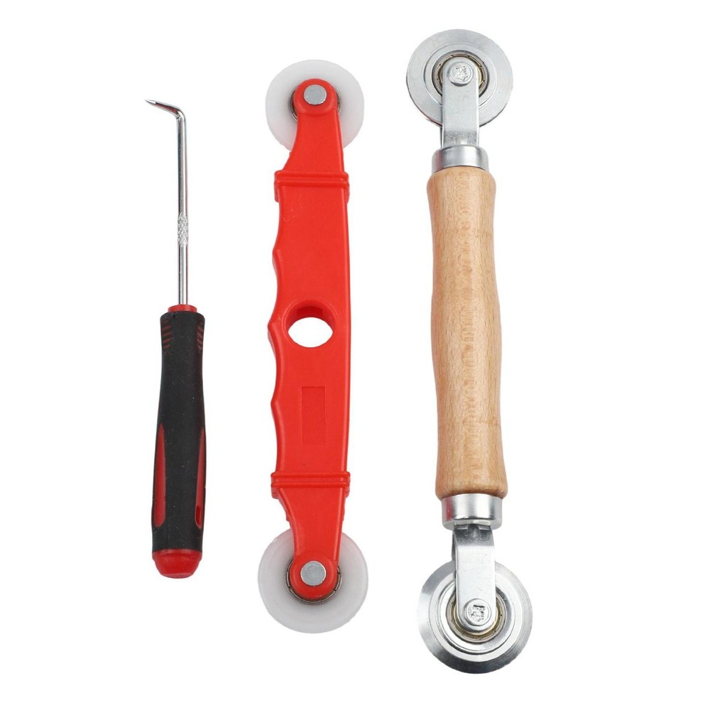 Window Screen Installation Kit 3pcs Multi Use Roller Tool for Mesh Replacement