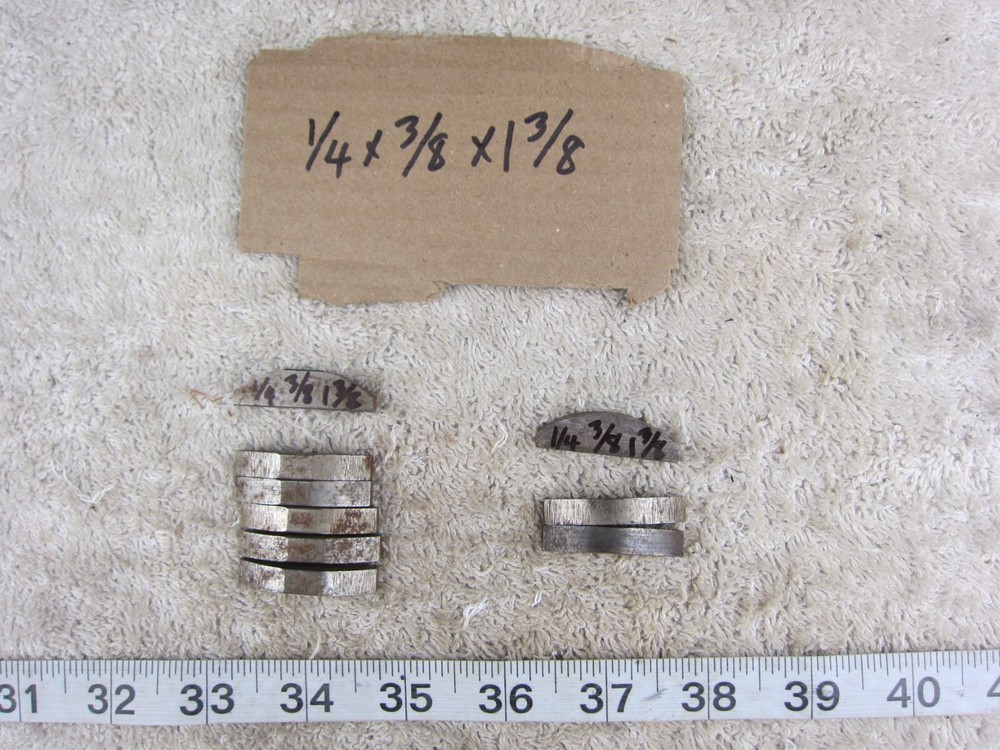 ⅝" ½" ⅜" ¼" Square Rounded Shaft Keyway, Used