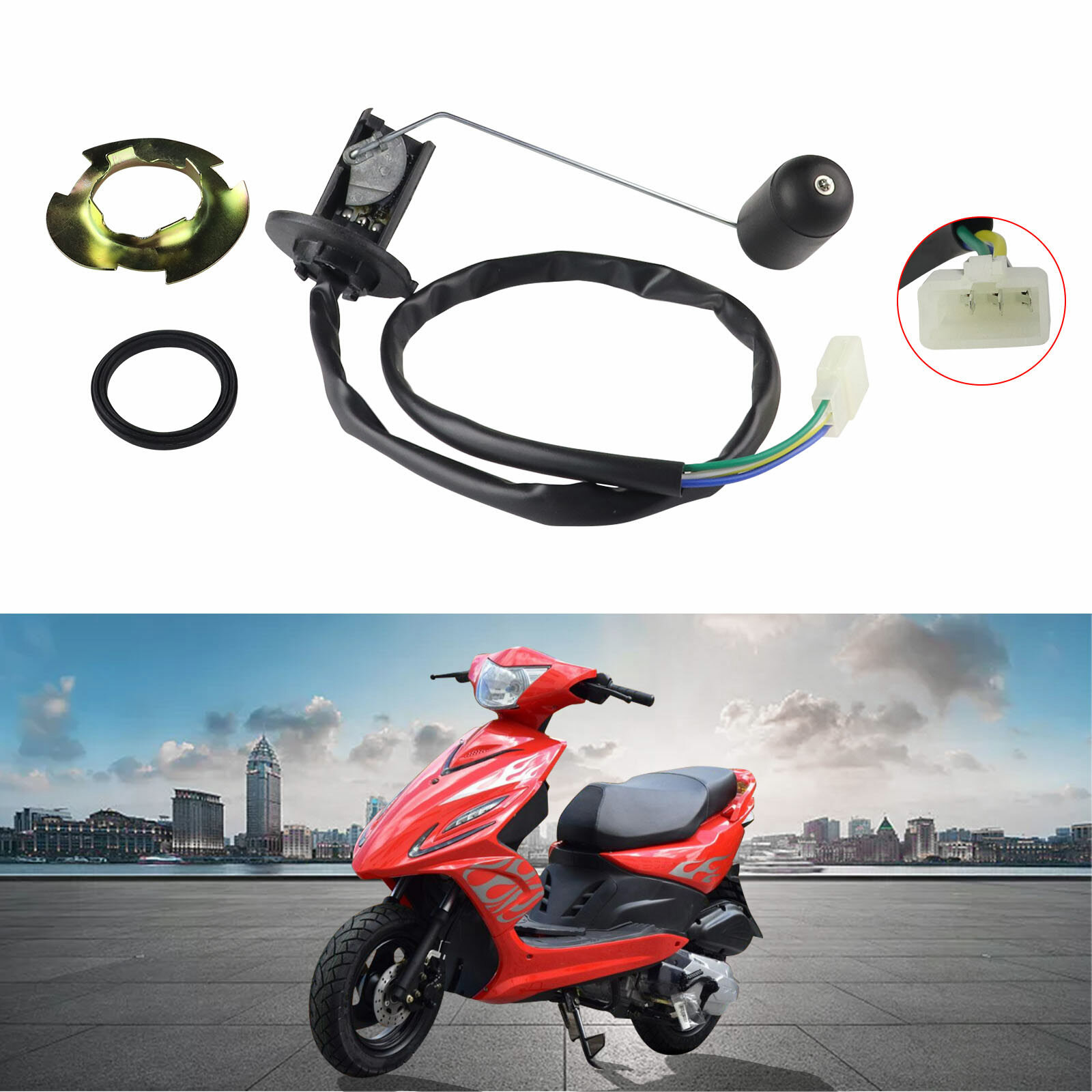 3 Pin Fuel Gauge Sending Unit Sensor GY6 CF250 50cc 125cc 150cc 250cc Scooter
