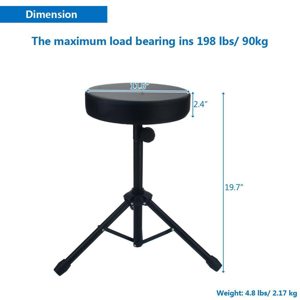 MOTOOS Non-adjustable Folding Percussion Drum Stool Round Seat