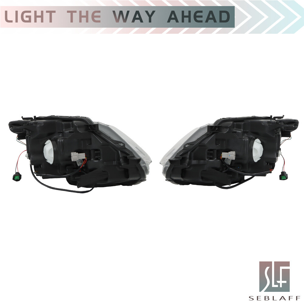 For 2014 2015 2016 Nissan Rogue Headlight Halogen Chrome Clear Left+Right Side