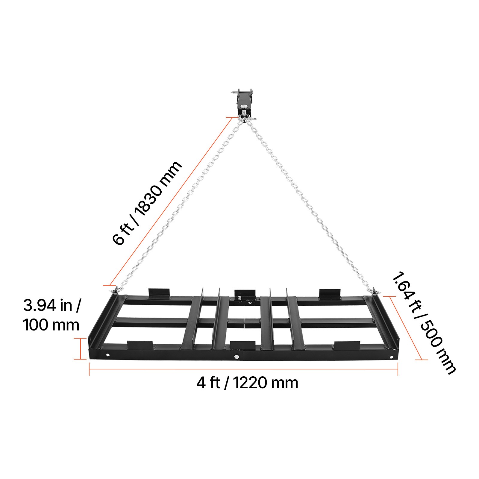 Uimoso Tow-Behind Drag Harrow 48 x 20 in for ATVs, UTVs, and Tractors