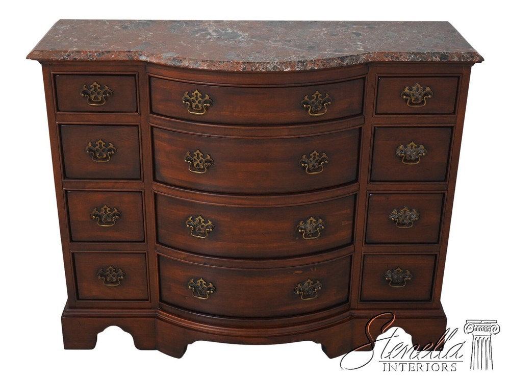 L68885: CENTURY Cherry 12 Drawer Marble Top Server Console