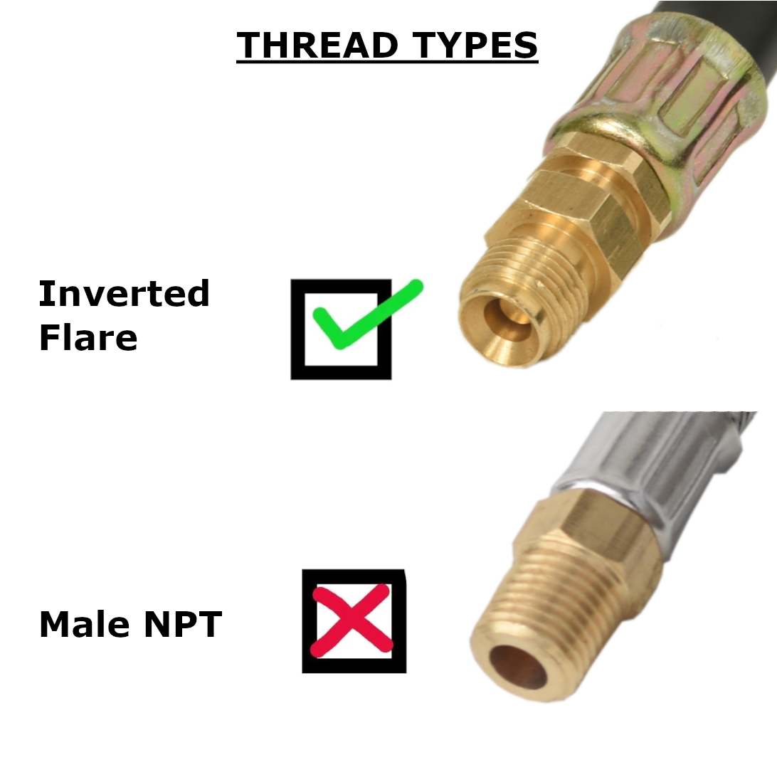 Pair (2) RV 12" Pigtail Propane Gas Hose Tank Connector Trailer