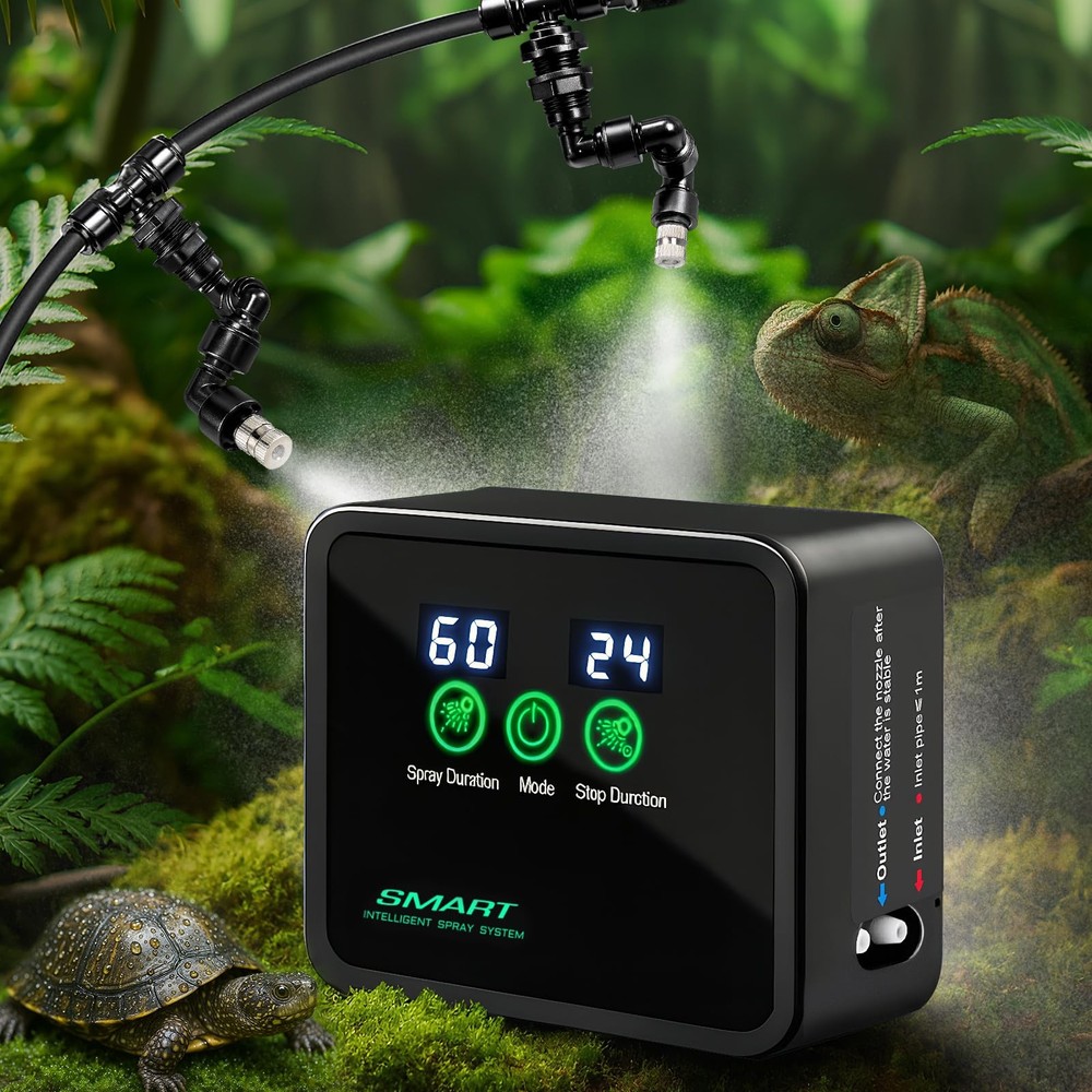 Reptile Mister Automatic Misting System Humidifier w/ Smart Timing Controller