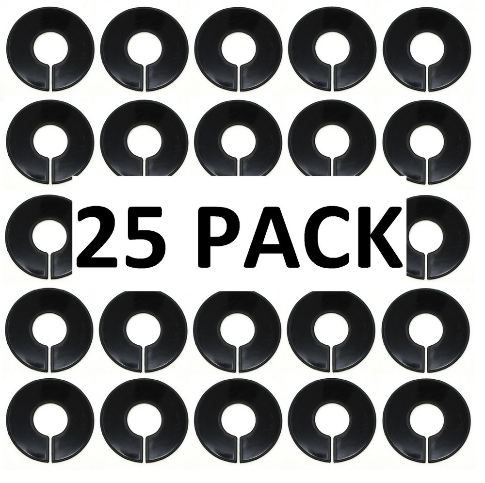 Black Round Plastic Blank Rack Size Dividers - Multi-Pack