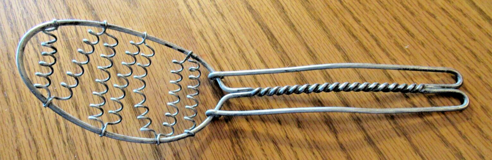 WIRE STRAINER  Twisted Metal, APPROXIMATE AGE 1920 PRIMITIVE