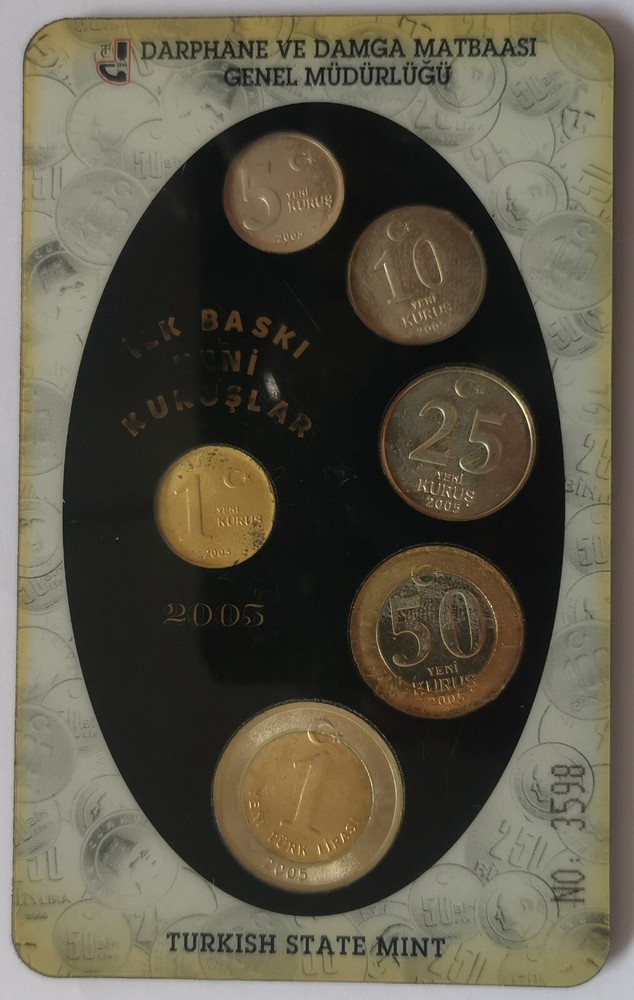 TURKEY 6 Coins 2005 Mint Set