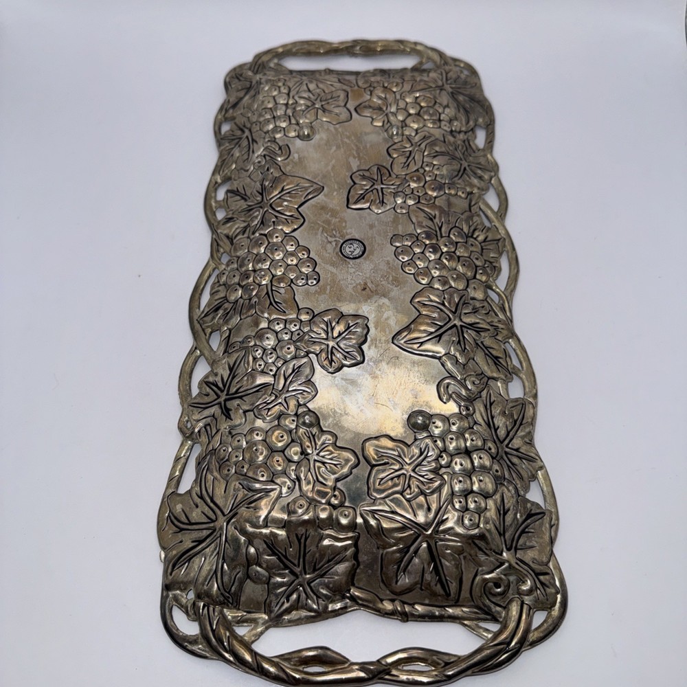 Godinger Silverplate GRAPE & LEAF Rectangle Platter/Tray 15 1/2" x 7"