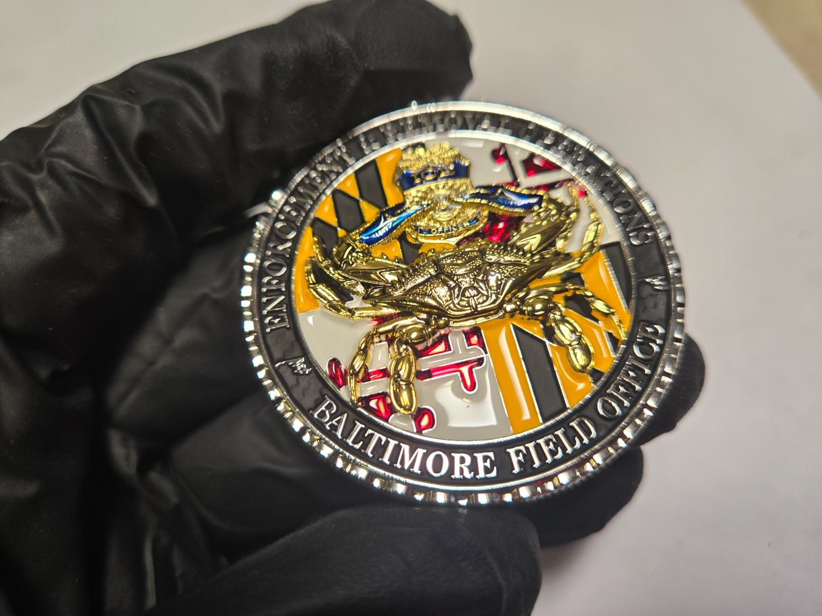 2" Baltimore ICE Field Office Challenge Coin Beautiful!
