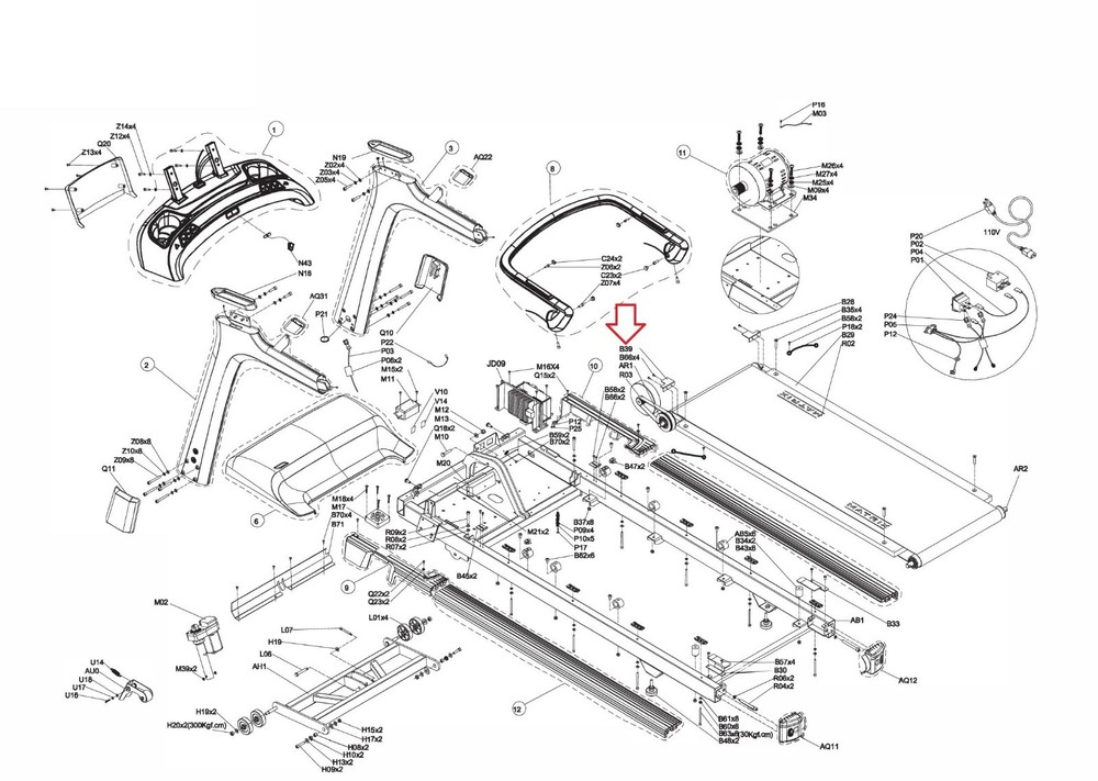 Matrix Retail Treadmill Left Deck Extension 000821-E2