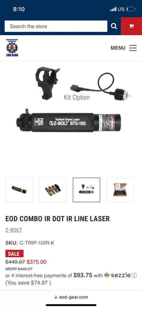 BTG-10G Tactical Green Laser Pointer