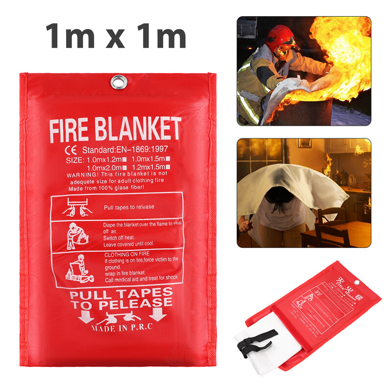 Large Fire Blanket Fireproof For Home Kitchen Office Caravan Emergency Safety
