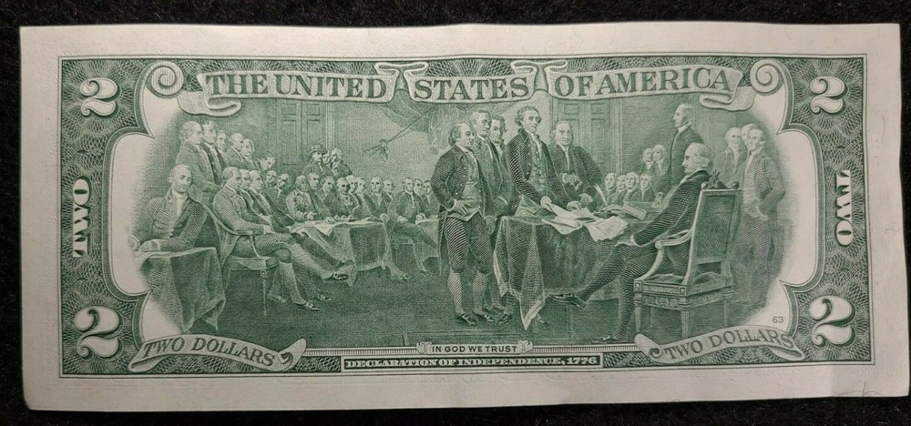 2013 $2 Error notes Shift error AU condition 1897 M2