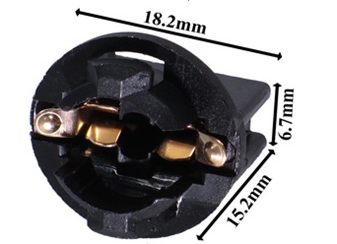 Rebaydo 2pcs T10 Wedge Socket Twist Lock Black