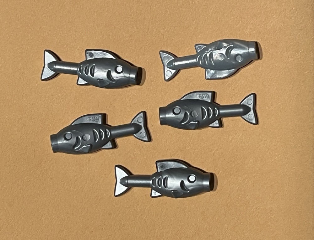 Lego Fish Silver Metallic (5 Qty)