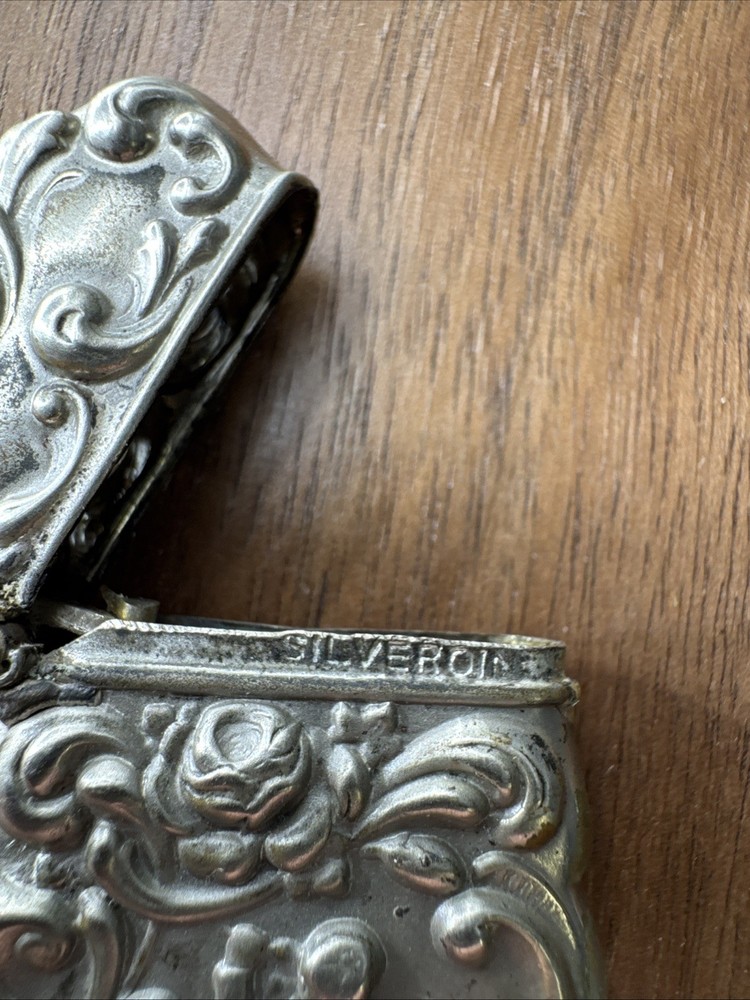 Silver Match Case Safe Art Nouveau Golf Backswing