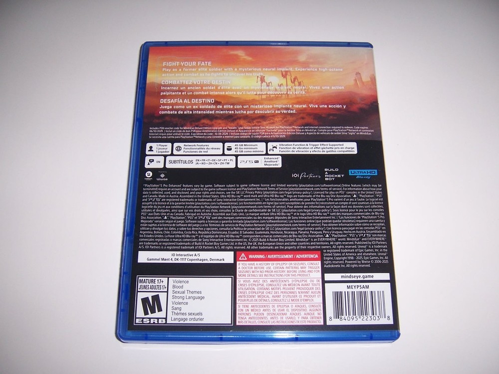 Replacement Box Case Only for Mindseye PlayStation 5 PS5 Authentic OEM