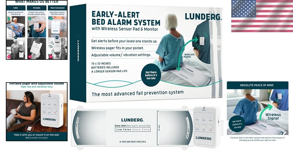 Early Alert Wireless Bed Alarm for Elderly - Smart Pre-Alert Fall Prevention