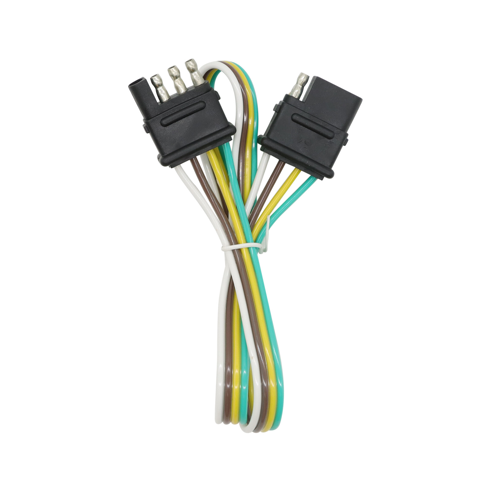 2ft Trailer Light Wiring Harness Extension 4-Pin Plug 18 AWG Flat Wire Connector