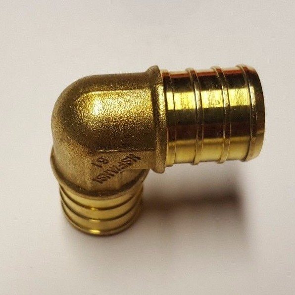 100 PIECES 3/4" PEX ELBOW - BRASS CRIMP FITTINGS (LEAD-FREE)