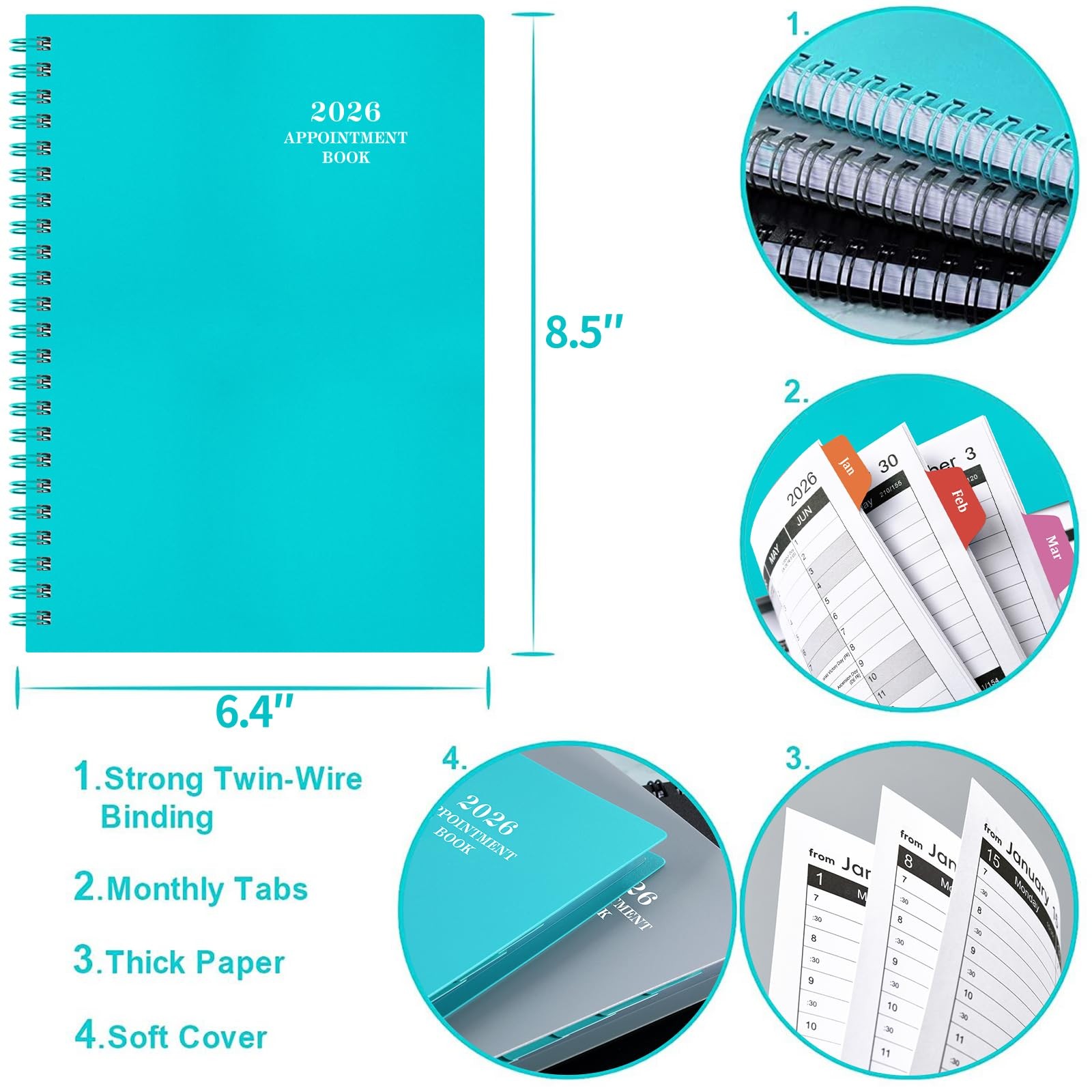 2026 Appointment Book/Planner - Weekly Appointment Book/Planner 2026, January...