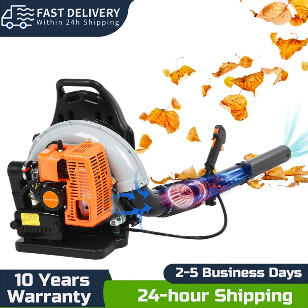 Leaf Blower 63CC 2-Stroke Backpack Gas Powered Leaf Blower 300MPH Wind Speed 3hp