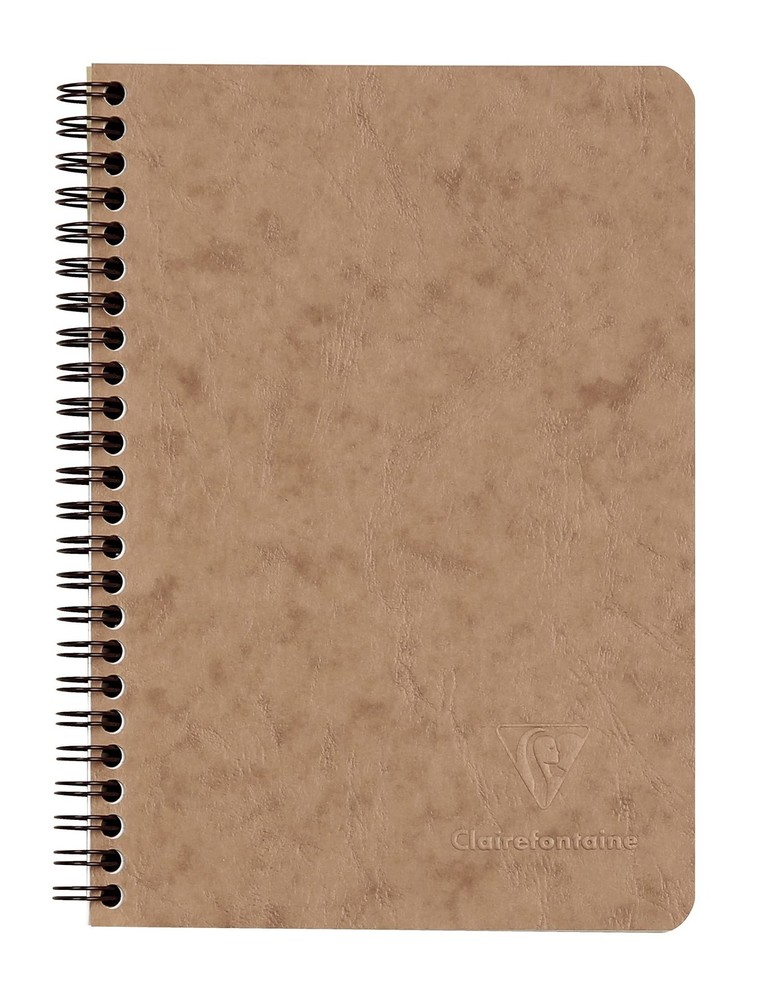Clairefontaine Basic Wirebound Notebook w/ 3 pockets - Ruled 60 sheets - 6 x 8