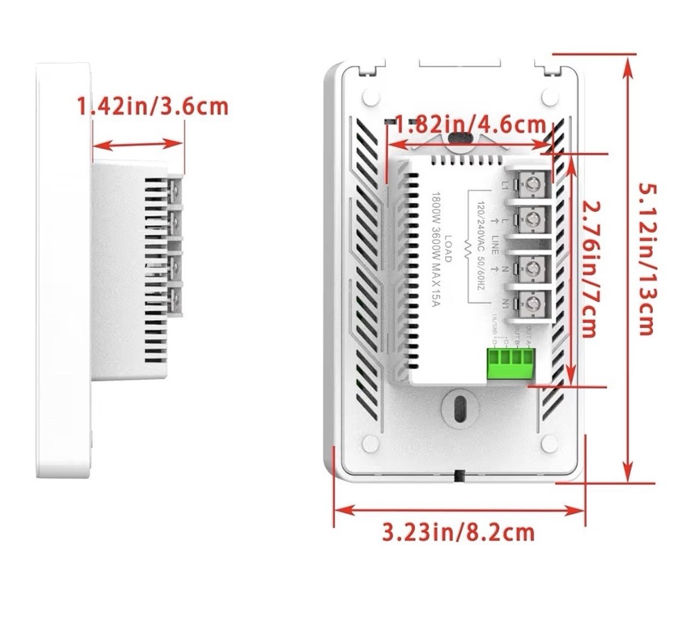 HEATIT ET-7A Touchscreen Programmable Thermostat with Voice Control