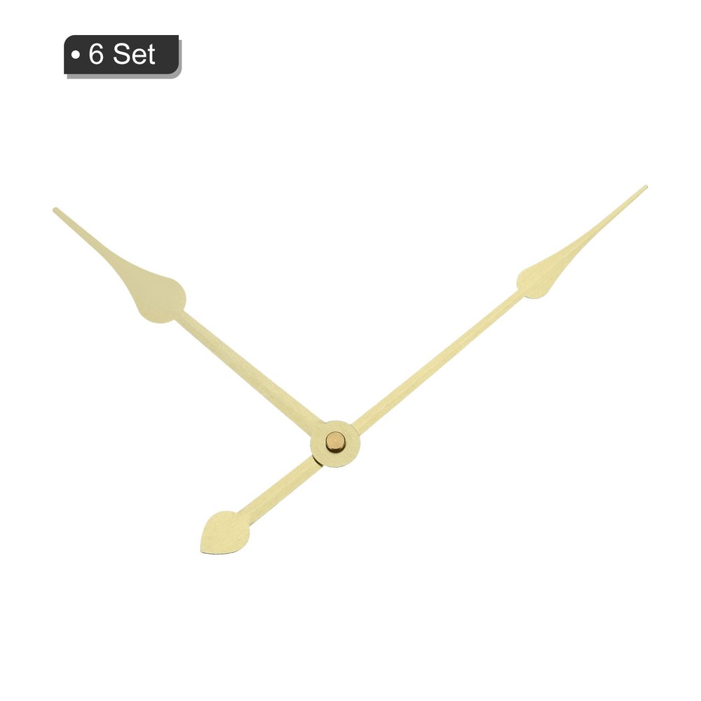 6 Set Replacement Clock Hands Kit Mechanism Movement Wall Gold